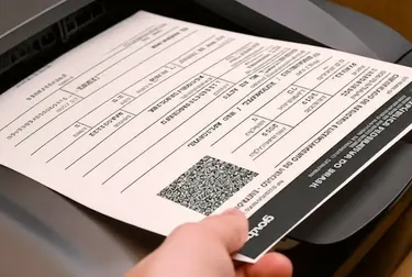 Impressão de documentos relacionados ao CRLV-e em um ambiente de trabalho.