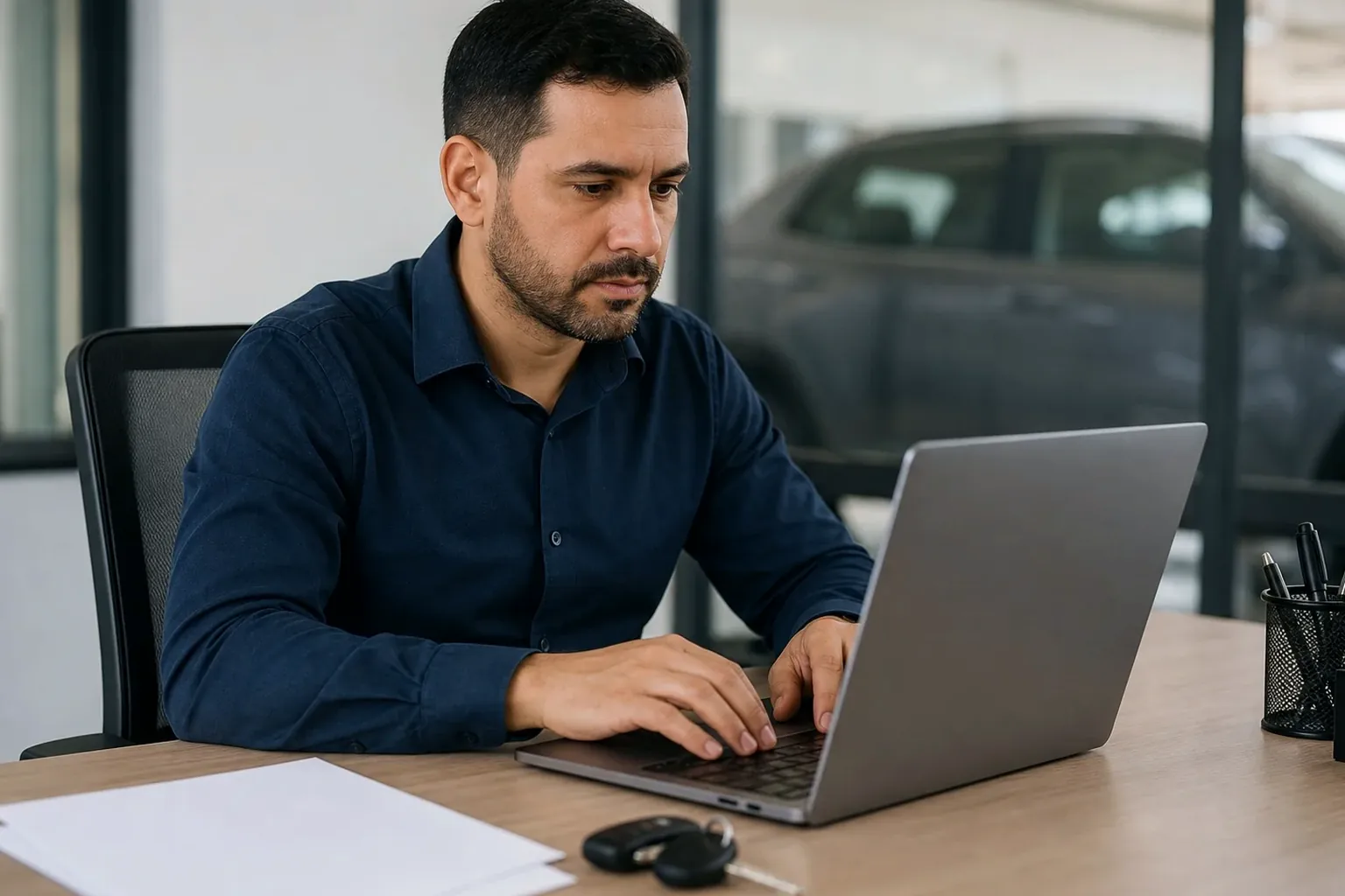 Preenchimento de ATPV-e em atendimento personalizado por um despachante.